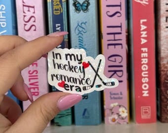 In my hockey romace era holographic sticker