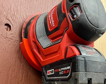 M18 18-Volt Lithium-Ion Cordless 5 in. Random Orbit Sander wall holder