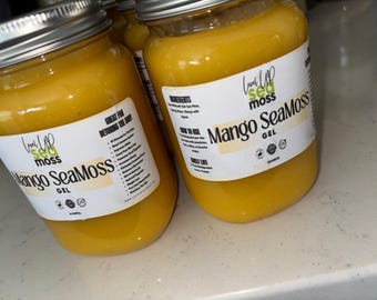 Mango Sea Moss Gel | Organic Irish Sea Moss | Superfood Immunity & Digestive Health Booster