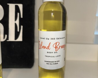 Tropical Scented Body Oil: Natural Hydrating Skin Moisturizer