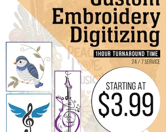 Custom Embroidery Design, Embroidery Digitizing Service, Custom Embroidery Digitizing, Custom Logo Digitizing, Digitize Embroidery Design