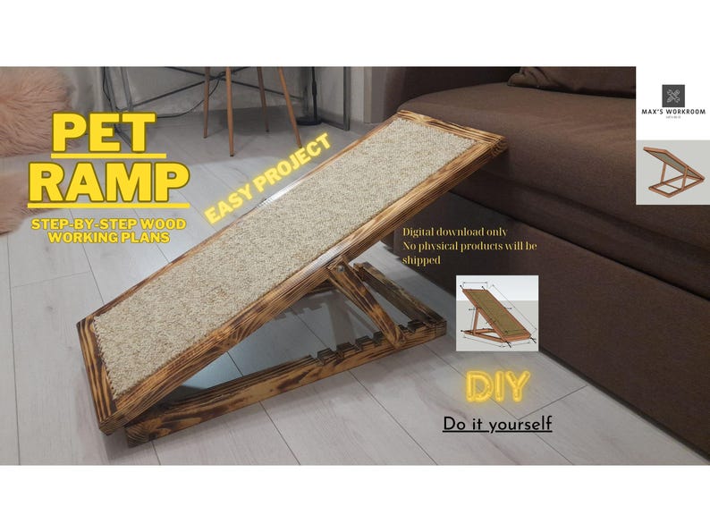 Plans in Centimeters. PET RAMP: Detailed Guide for Assembling a Wooden ...