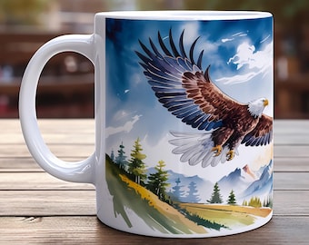 They that wait upon the LORD shall renew their strength, Isaiah 40:31, Eagle Coffee Cup, Bible Verse Mug, Religious Mug, Christian Gift