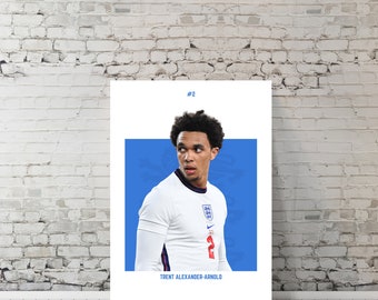 Trent Alexander-Arnold England Poster, England Football Poster, Football Posters, Football Wall Art, Printable, A3, Football Gift, Trent