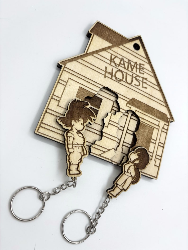Porte-clés mural Kame House avec porte-clés Goku et Chichi de Dragon Ball Z image 7