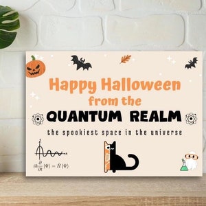 Halloween-natuurkundekaart en -video | Kwantum | Digitaal product: