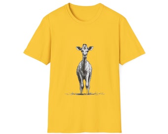 Freundliches Giraffen-Safari-Tier-T-Shirt Mens / Womens