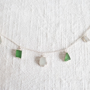 Handmade Sterling Silver Sea Glass Necklace: Beach Jewelry Gift