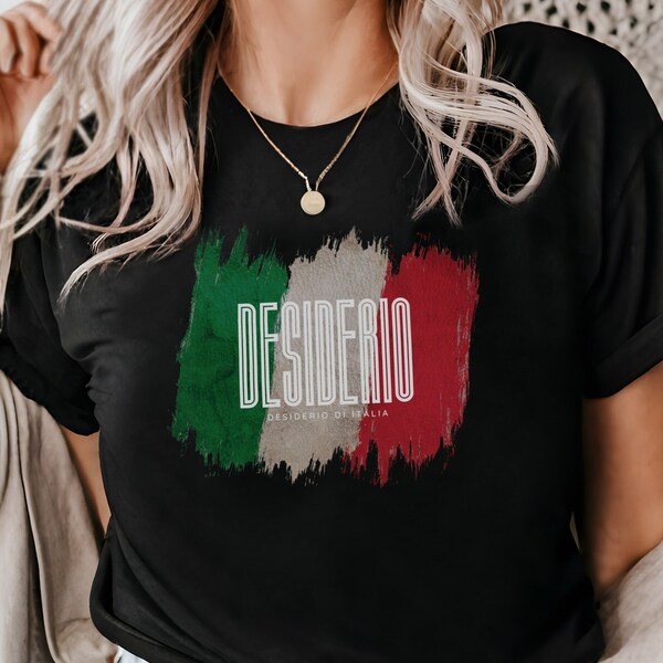 Camiseta Desiderio impresa para los días libres en la naturaleza, la ciudad y la playa como regalo perfecto y uso diario para las vacaciones de mamá, papá y mejores amigos.