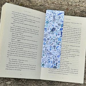Marine Life Bookmark: Ocean Book Lover Gift with Personalization