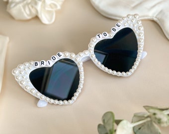 Bride to be Pearl Heart Sunglasses, Bridal Accessories, Wedding Accessories, Wedding, Bride to be, Pearl Sunglasses, Bride Sunglasses,