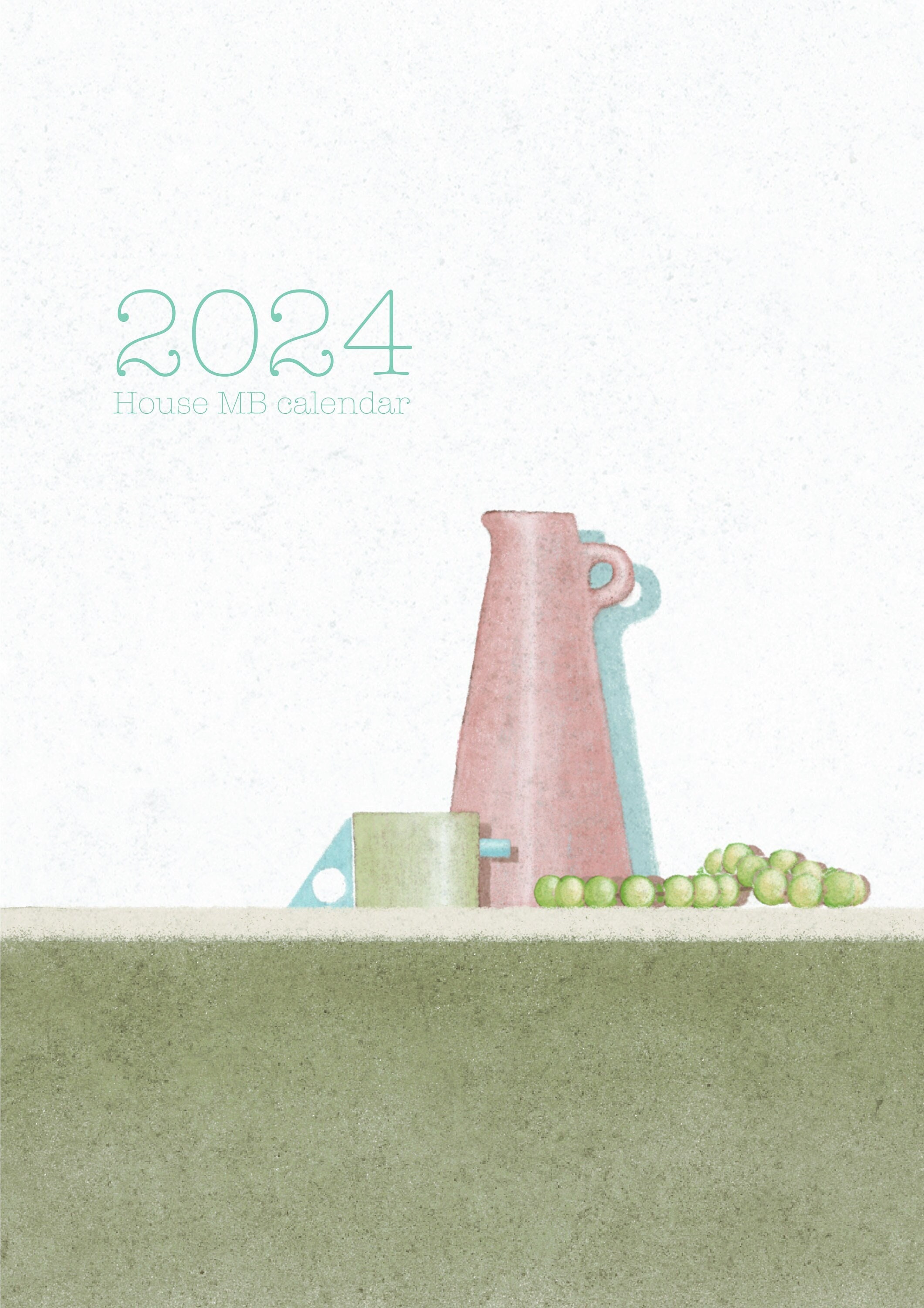 2024 Printable Illustrated Monthly Calendar A4 - Etsy
