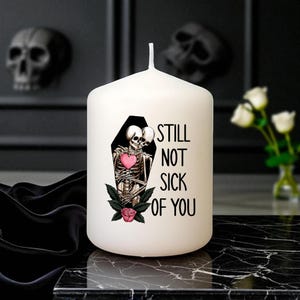 Vela de calavera / Decoración gótica / Estilo Halloween / Pilar de esqueleto / Sin aroma / 8 diseños únicos