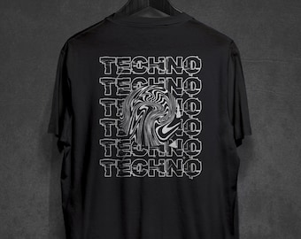 Unisex-Techno-T-Shirt, Rave-Kleidung für Herren, Techno-Festival-Outfit für Damen, Techno-Party-Outfit, Rave-Kleidung, Techno-Kleidung, DJ-Kleidung