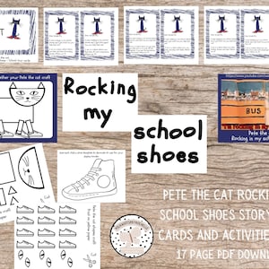 Pete the cat - Rocking my school shoes First week of school story, tour and activities.