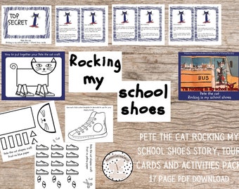 Pete the cat - Rocking my school shoes First week of school story, tour and activities.