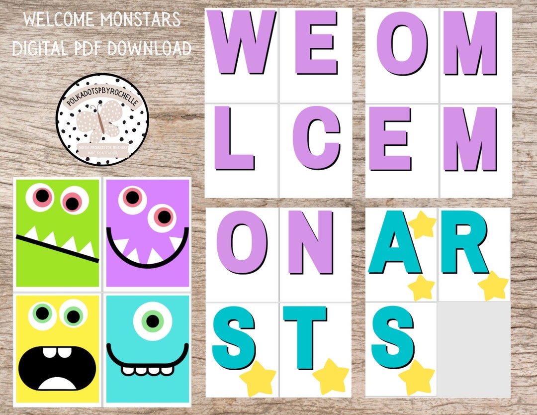 Welcome Monstars Display - Etsy