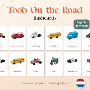 Safari Ltda. TOOB OnTheRoad - 9 Cartões Montessori A6 - Imprimíveis - Holandês