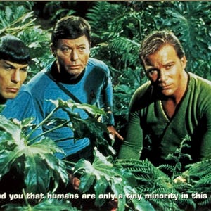 Star Trek, The Original Series, Dr McCoy, Captain Kirk And Spock, Science Fiction, 2006 Vintage Postcard