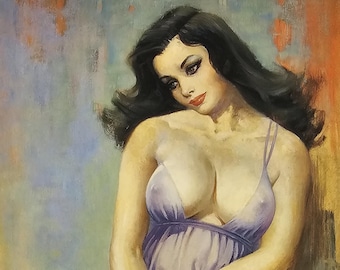 Frank Frazetta, Brooklyn Dreams, Pinup, Arte fantástico, Impresión de libros vintage de 1999, ex libris