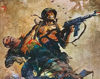 Frank Frazetta, Fantasy Art, 1979 Vintage Book Plate, Print