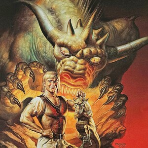 Boris Vallejo, Monster, Dämonen, Kreatur, Fantasy Kunst, 1999 Vintage Buchdruck, Exlibris