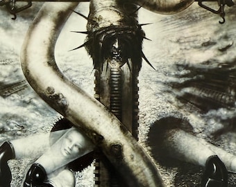 HR Giger, Fantasykonst, Skräck, Science fiction, 2001 (LITEN) Vintage boktryck, Bokägarbevis