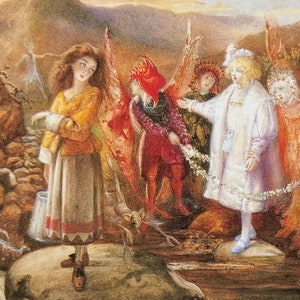 Carte postale Fées, fées, au pays des fées, art fantastique, 1994