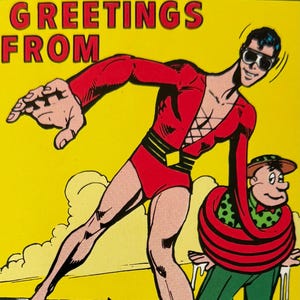 Plastic Man, DC Comics, Supereroe, 1981, Cartolina d'epoca