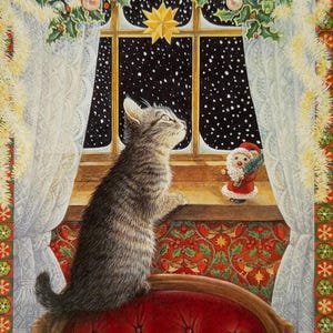 レスリー・アン・アイボリー作「クリスマスキャット」、猫、子猫