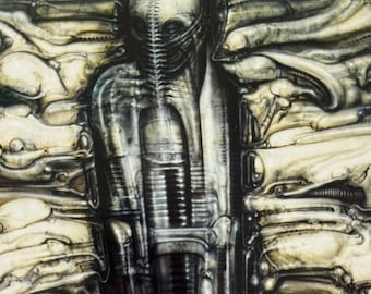HR Giger, Samurai, Fantasykonst, Skräck, Science fiction, 2001 (LITEN) Vintage boktryck, Bokägarbevis