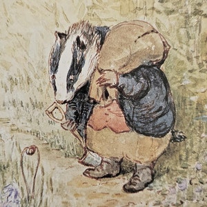 Beatrix Potter, Die Geschichte von Peter Rabbit, Dachs, 1991 Vintage Postkarte
