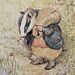 Beatrix Potter, the Tale of Peter Rabbit, Badger, 1991 Vintage Postcard ...