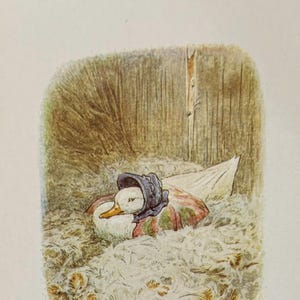 Beatrix Potter, O Conto de Jemima Puddle Duck, Cartão Postal Vintage de 1990
