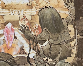 El cristal oscuro, fantasía, impresión de libro vintage de 1982, ex libris n.° 5