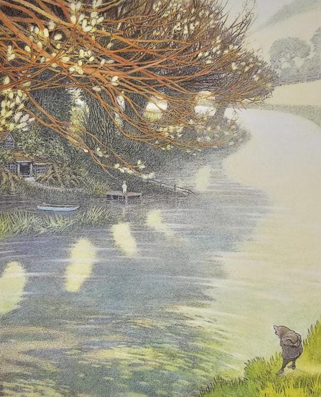 The Wind In The Willows Ratty Mole River Lake Inga Moore 2000 the-wind-in-the-willows-ratty-mole-river-lake-inga-moore-2000