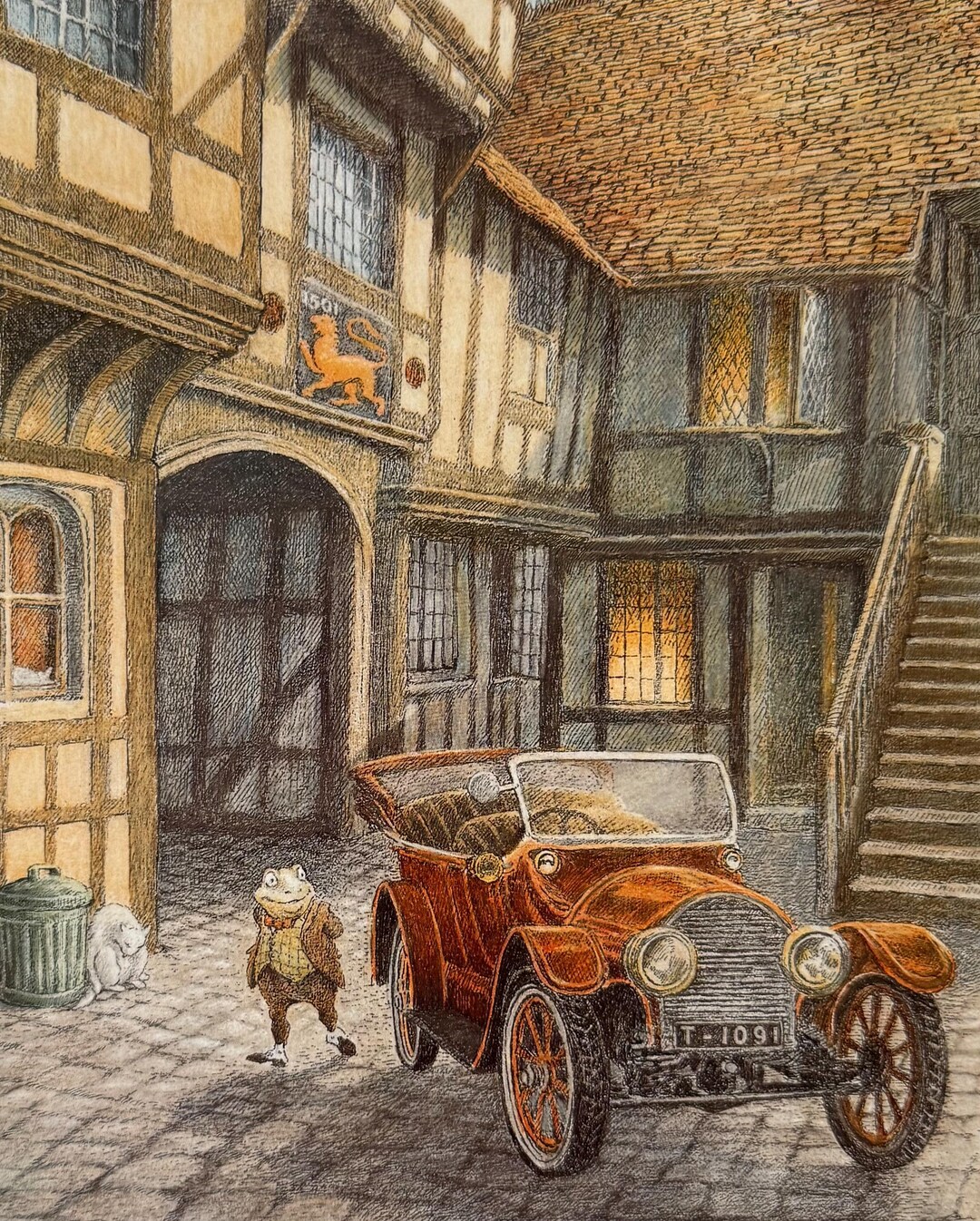 The Wind in the Willows, Mr Toad Standing Next to His Car, Inga Moore ...