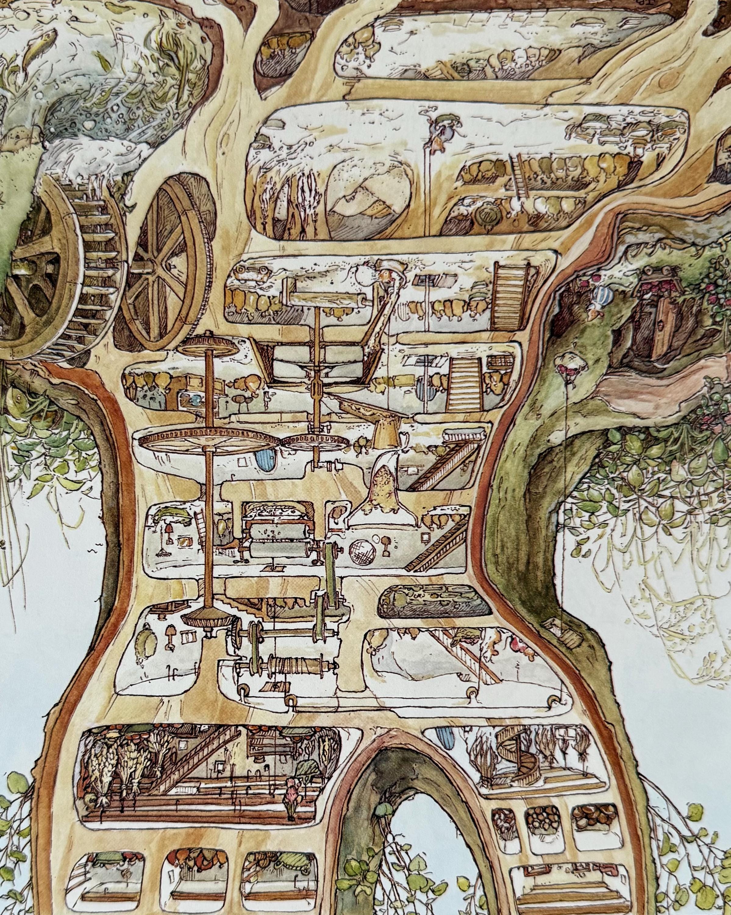 Brambly Hedge, Tree, Mice, 1999 Vintage Book Print, Bookplate - Etsy