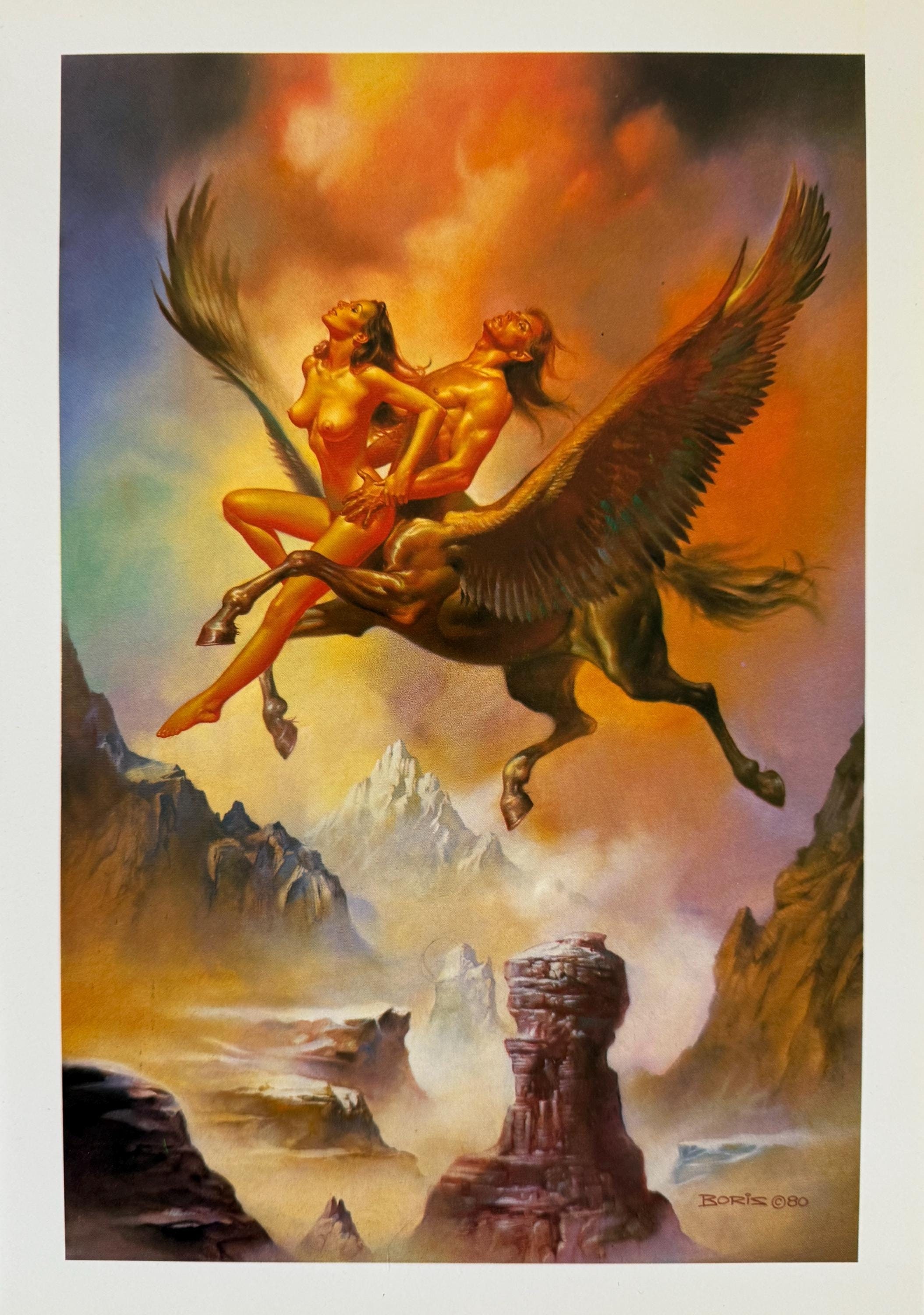 Boris Vallejo, Flying Demon With Body of A Horse, Fantasy Art