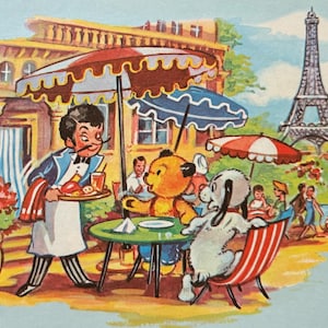 Sooty, Sweep, France, Eiffel Tower, 1962 Vintage Book Print