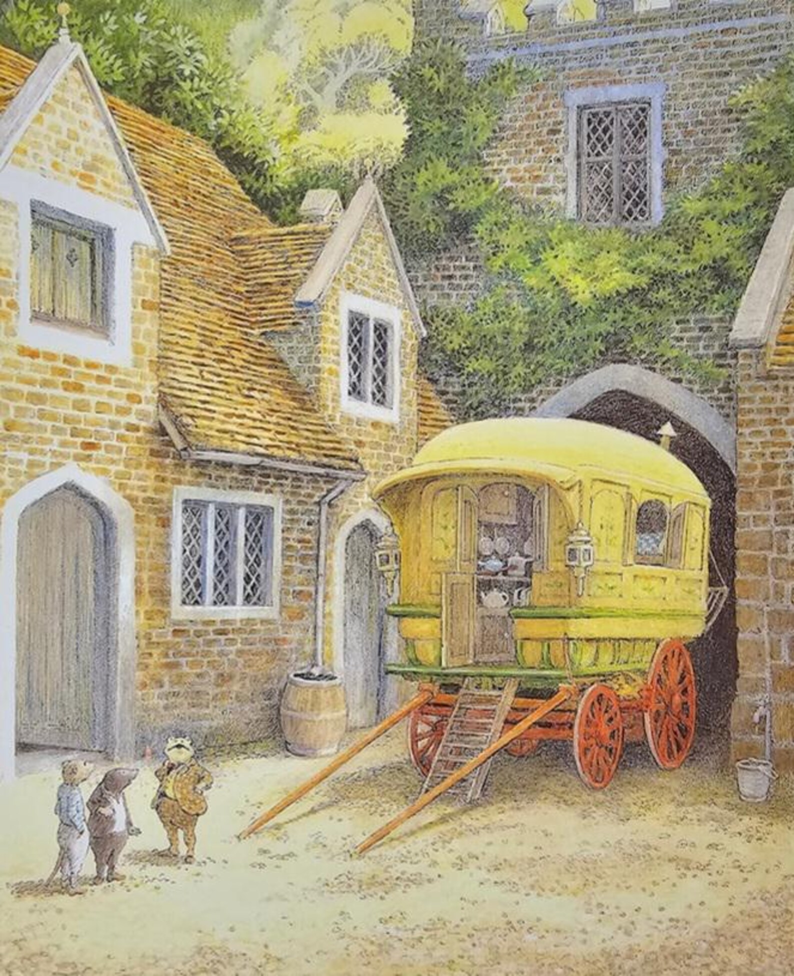 The Wind in the Willows, Mole, Ratty, Mr Toad, Horse Cart, Inga Moore ...