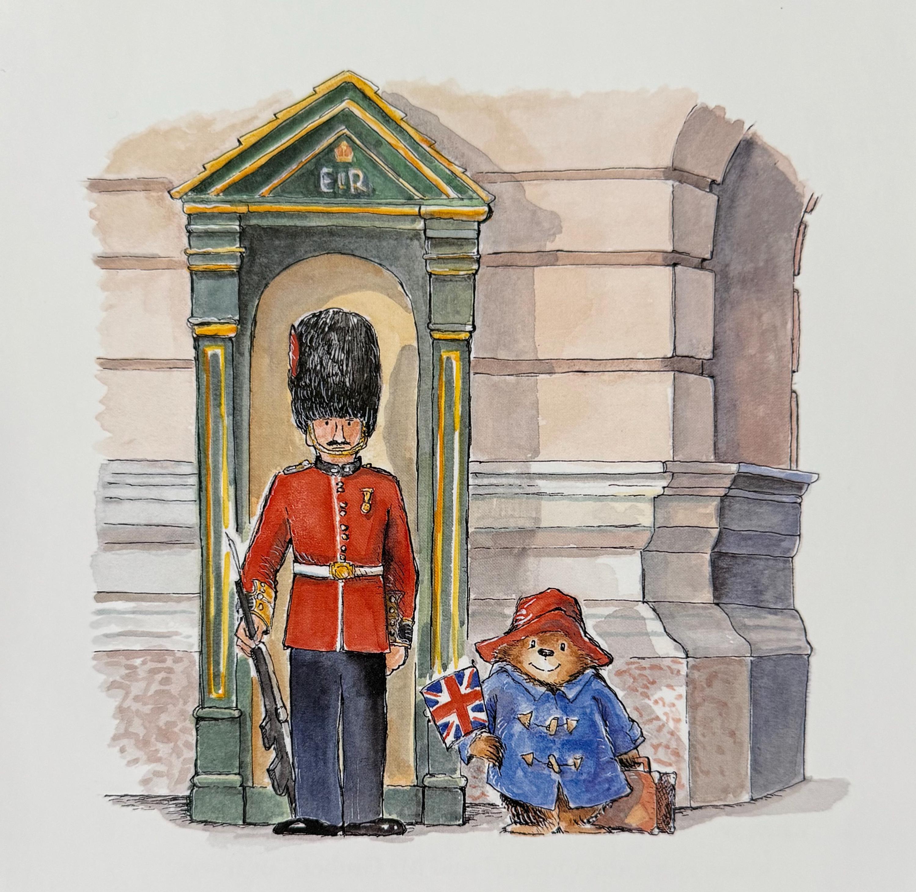 Paddington Bear, Royal Guard, London, 2002 Vintage Book Print
