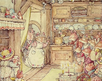   Brambly Hedge 1999 プレート Brambly Hedge, Mice, 1999 Vintage Book Print, Bookplate - Etsy UK