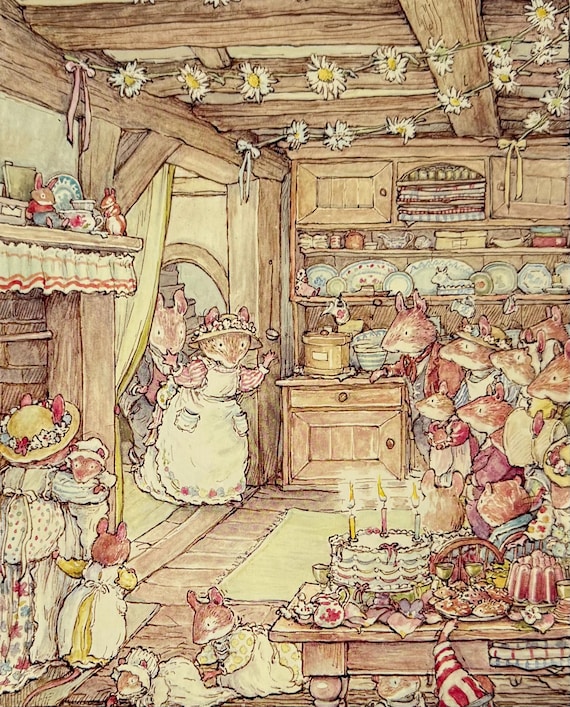 Brambly Hedge, Mice, 1999 Vintage Book Print, Bookplate - Etsy New