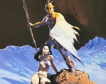 Frank Frazetta, Fantasy Art, 2001 Vintage Book Plate, Print