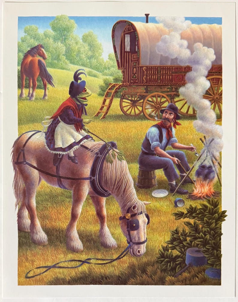 The Wind in the Willows, Mr Toad Sitting on Horse, 1988 Vintage Book ...