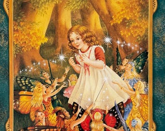 Shirley Barber, Faeries, Fairy, Fairies, Fantasy Art, 2004 Vintage Book Print, Bookplate