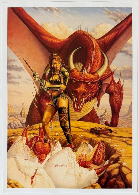 D&D ダンジョンズ&ドラゴンズ　ファンタジーアート　ドラゴンランス戦記　画集 ダンジョンズ アンド ドラゴンズ、ドラゴンランス、トラブル、レッド
