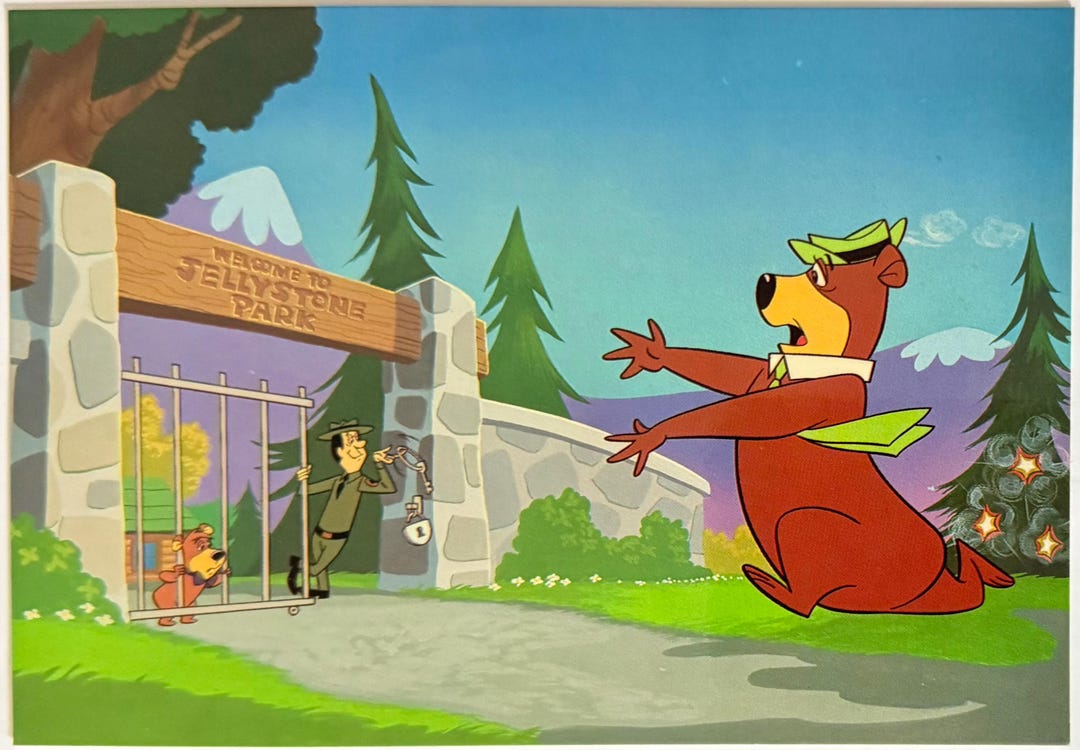 Yogi Bear, Boo Boo and Ranger Smith, Hanna-barbera, 1992 Vintage ...