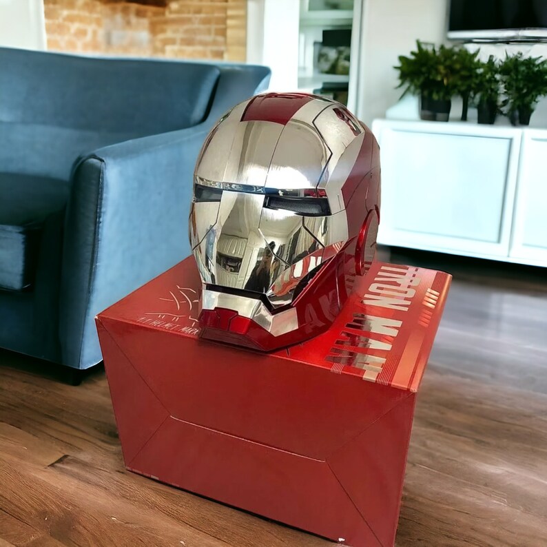Wearable Iron Man Helmet Mask Moveable Electronic Jarvis Mask 2024
